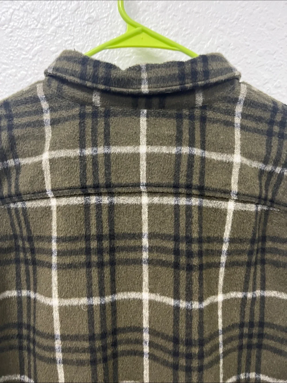 AllSaints Olive and Black Plaid Shirt Jacket